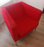 Ikea Klappsta fauteuil rood, zgan, Huis en Inrichting, Fauteuils, Ophalen, Minder dan 75 cm, Ikea, modern, strak, design, Zo goed als nieuw