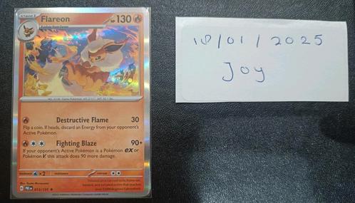 Flareon 013/131 - Holo - Prismatic Evolutions, Hobby en Vrije tijd, Verzamelkaartspellen | Pokémon, Zo goed als nieuw, Losse kaart