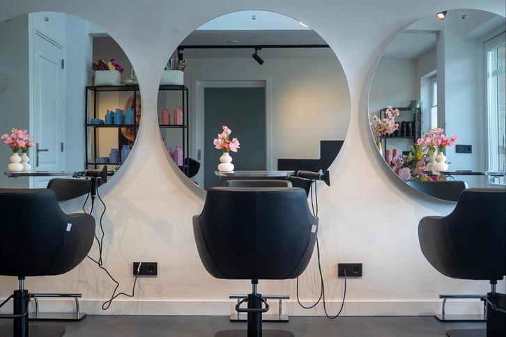 Kappers spiegel kaptafel, Huis en Inrichting, Tafels | Kaptafels, Zo goed als nieuw, Minder dan 100 cm, 50 tot 100 cm, Ophalen