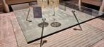 mooie moderne design glazen salontafel, Ophalen, 50 tot 100 cm, Modern hip design glas, Vierkant