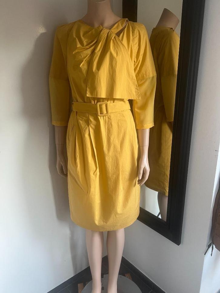 PAUW   nette jurk  MAAT 38 (3)   ALS NIEUW, Kleding | Dames, Jurken, Zo goed als nieuw, Maat 38/40 (M), Geel, Knielengte, Ophalen of Verzenden