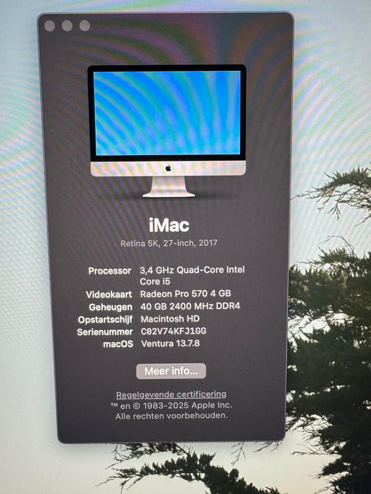 IMac 2017 27 inch - Perfect voor fotobewerking!, Computers en Software, Apple Desktops, Gebruikt, iMac, HDD, 3 tot 4 Ghz, 32 GB