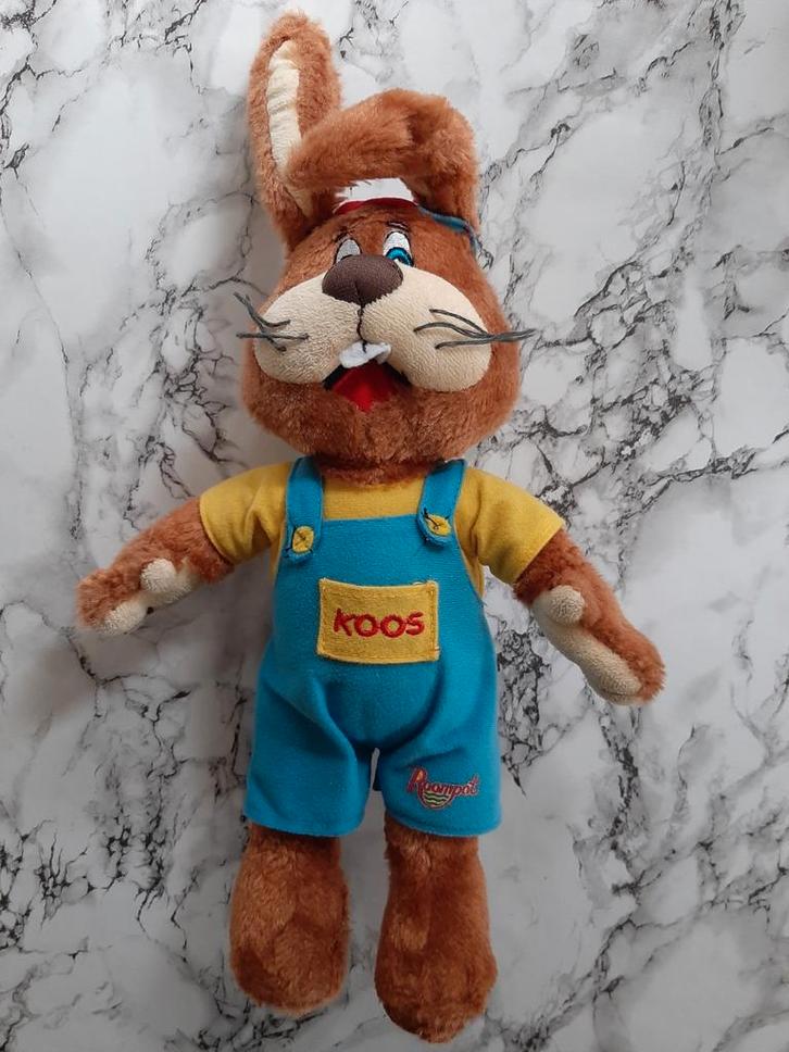 Koos Konijn knuffel., Kinderen en Baby's, Speelgoed | Knuffels en Pluche, Gebruikt, Konijn, Ophalen of Verzenden