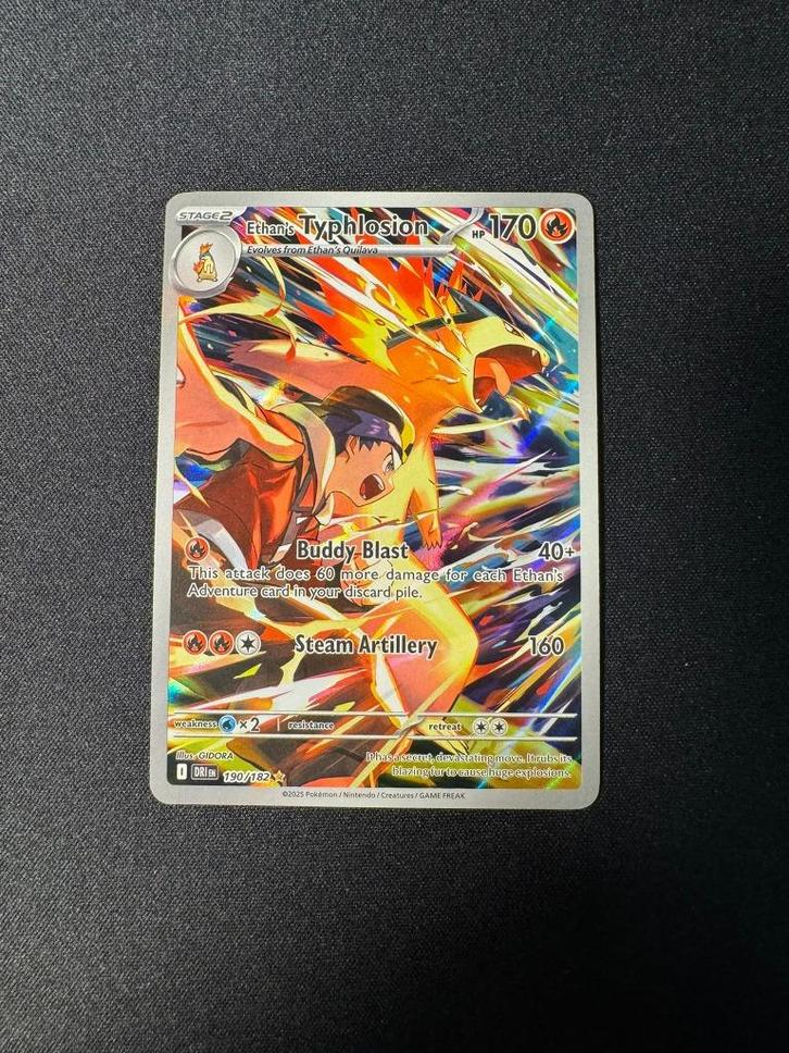 Ethan's Typhlosion 190/182 - Destined Rivals, Hobby en Vrije tijd, Verzamelkaartspellen | Pokémon, Nieuw, Losse kaart, Ophalen of Verzenden