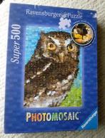 Super 500 Fotomosaic Ravensburger puzzel - Uil - compleet, Ophalen of Verzenden, 500 t/m 1500 stukjes, Gebruikt, Legpuzzel