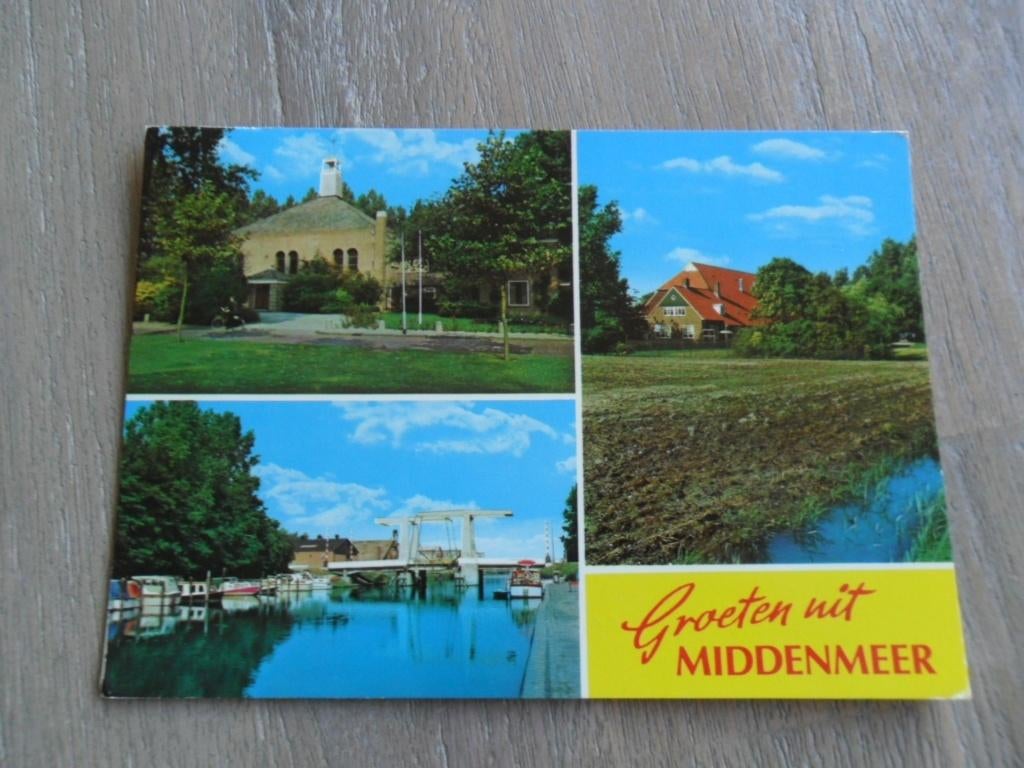 Middenmeer, brug/kerk 1984, Verzenden, 1980 tot heden, Gelopen