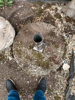 Betonnen parasolvoet met metalen buis, Ophalen of Verzenden, Gebruikt