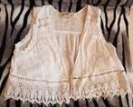 Bershka cropped vest gebroken wit maat s gehaakt vesten, Verzenden, Wit, Bershka, Zo goed als nieuw