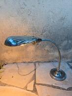 Antieke SHELL tafellamp, Franse industriële werkplaatslamp, Ophalen of Verzenden