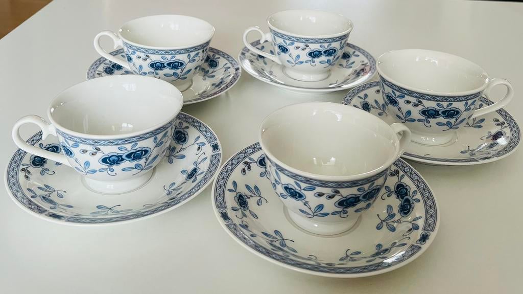 5 kop met schotels Douwe Egberts, Ophalen of Verzenden