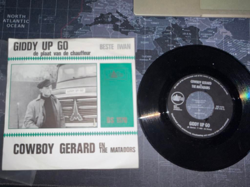 Cowboy Gerard en The Matadors - Giddy Up Go / Beste Iwan, Ophalen of Verzenden, Gebruikt, Overige formaten, Levenslied of Smartlap