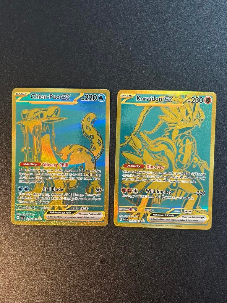 Pokemon kaarten, Chien-Pao, Koraidon, Ophalen of Verzenden, Zo goed als nieuw