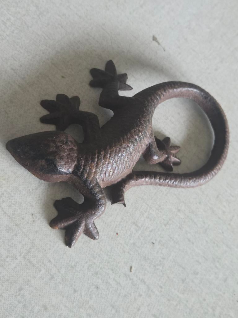 Metalen hagedis decoratie, Tuin en Terras, Ophalen of Verzenden