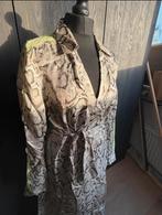 PINKO Amalia snake print overhemdjurk beige M, Kleding | Dames, Jurken, Maat 38/40 (M), Beige, Ophalen of Verzenden, Zo goed als nieuw