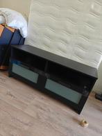 Zwart TV-meubel met lades, Ophalen, Gebruikt, 100 tot 150 cm, Minder dan 100 cm