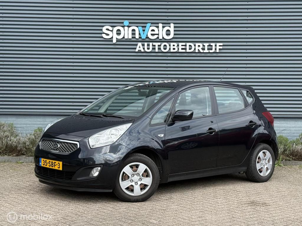 Kia Venga 1.6 CVVT X-ecutive - Aut - Airco - Parkeersensoren, Auto's, Kia, Euro 5, 4 cilinders, Zwart, Origineel Nederlands