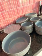 Portugees servies blauwgrijs - Borden, kommen en schalen, Ophalen, Zo goed als nieuw, Bord(en), Effen