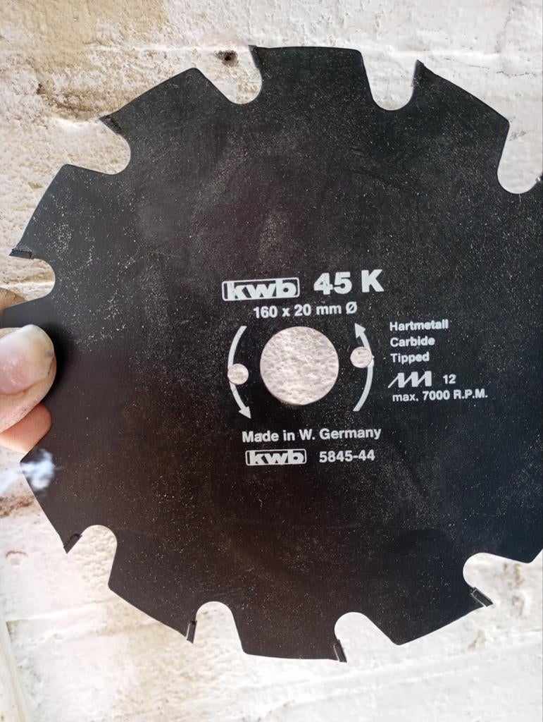 Zaag blad 160 x 20mm 45 tand kwb, Ophalen, Cirkelzaag, 70 mm of meer, Nieuw
