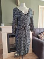 Claudia Strater warm zwart witte jurk 42 met taille riem, Maat 38/40 (M), Verzenden, Zwart, Zo goed als nieuw