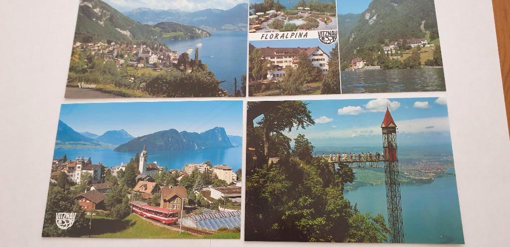 5183 zwitserland viznau 4 kaarten, Verzenden, 1980 tot heden, Overig Europa