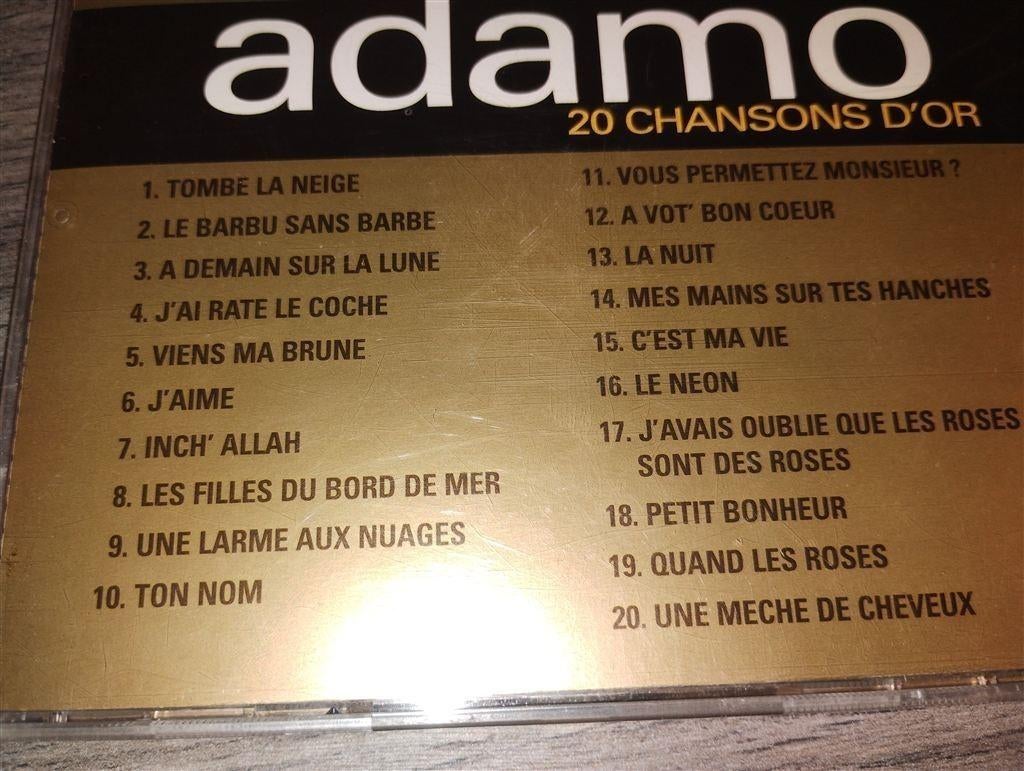 Adamo Salvatore - 20 Chansons D'or, Cd's en Dvd's, Ophalen of Verzenden, Zo goed als nieuw, Aziatisch