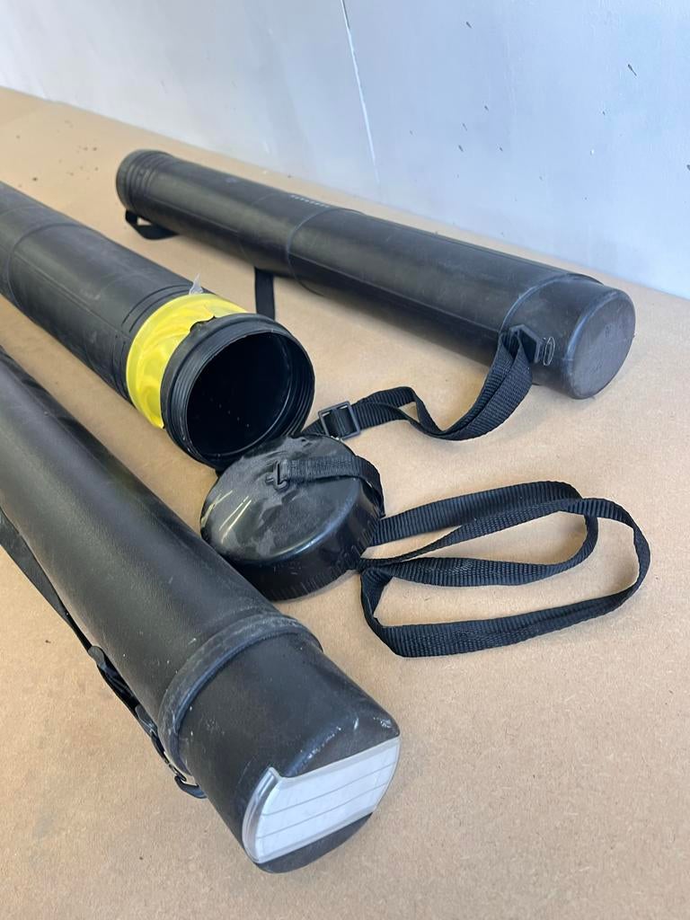 Diverse transport kokers voor tekeningen en posters, Ophalen, Gebruikt