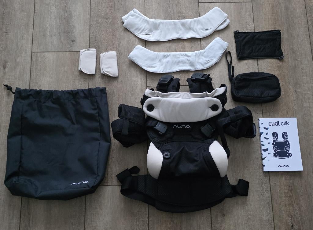 Nuna CUDL Clik Draagzak Caviar, Kinderen en Baby's, Babydragers en Draagdoeken, Overige merken, Buik of Rug, Nieuw, Ophalen of Verzenden