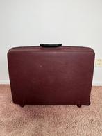 Vintage Samsonite reiskoffer - Bordeauxrood met Wieltjes, Gebruikt, 50 tot 60 cm, Hard kunststof, 55 cm of meer