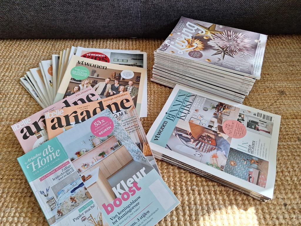 38 Woonbladen VTWONEN/ Libelle Living/ Ariadne at Home, Boeken, Tijdschriften en Kranten, Ophalen, Gelezen, Damesbladen