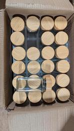 Nieuwe set glazen kruidenpotjes | 24x 120 ml | nieuw in doos, Ophalen, Nieuw, Glas, Pot, Bus of Blik