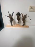 Set antieke houten Friese staartklok beelden, Ophalen of Verzenden