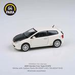 2007 Honda Civic white / carbon hood 1:64 64 para, Verzenden, Nieuw, Auto