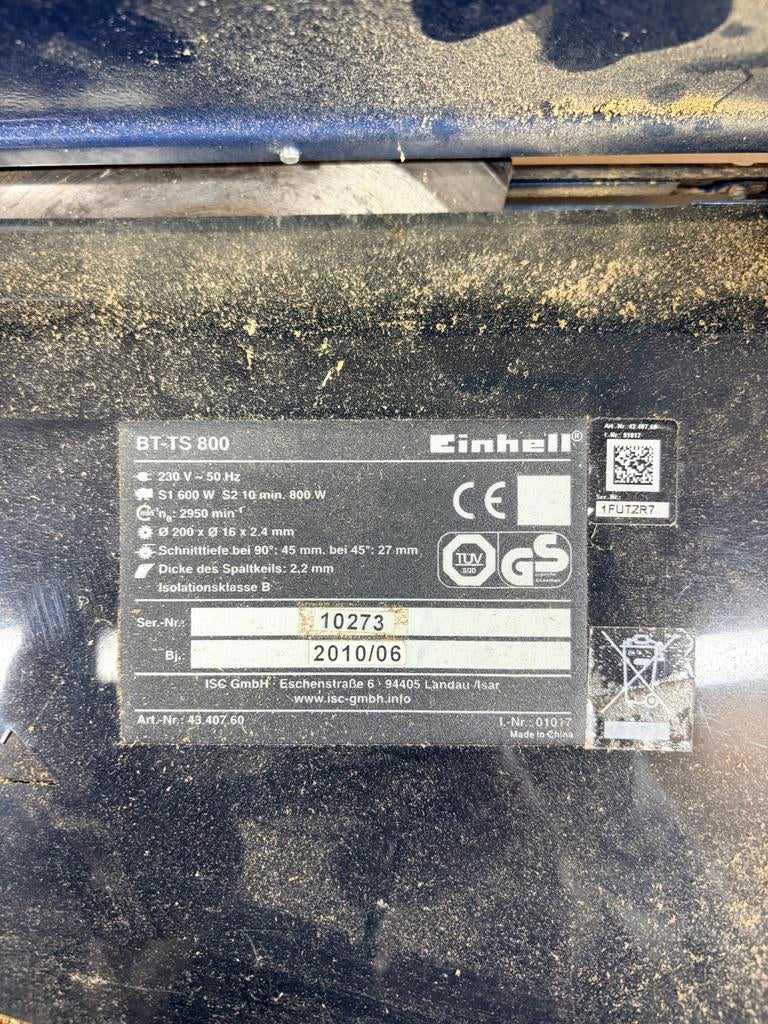 Einhell Cirkelzaag 600W - 200mm zaagblad (defect), Ophalen, Gebruikt, Cirkelzaag, 600 tot 1200 watt