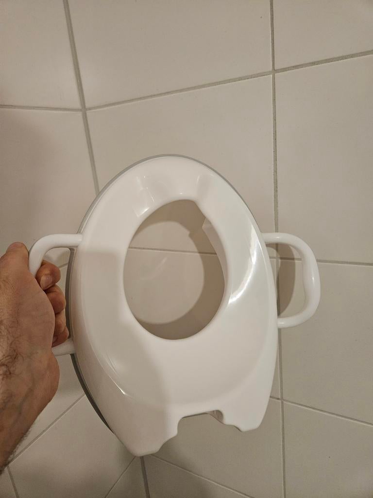 Munchkin WC-bril verkleiner met handgrepen – wit goede staat, Ophalen