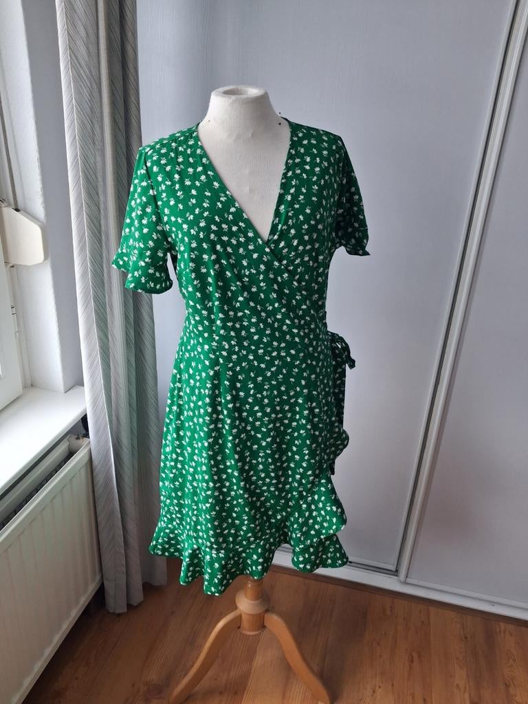 GROENE ONLY ZOMER OVERSLAG JURK MAAT L