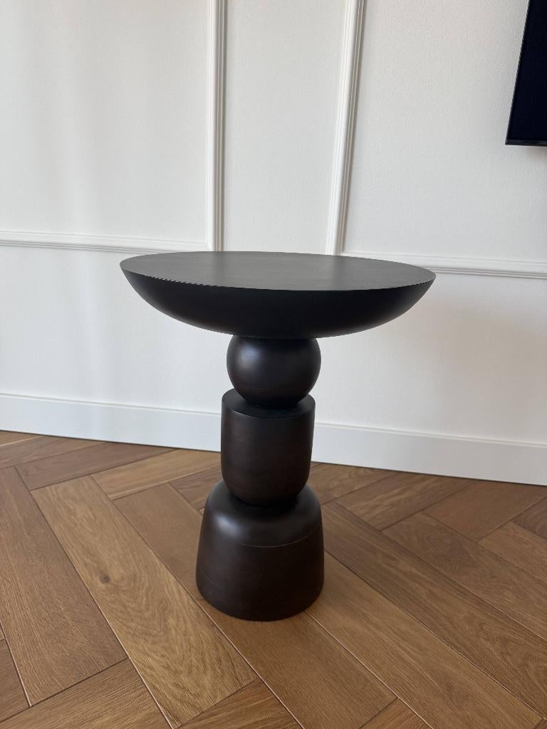 Houten bijzettafel Zara Home, Minder dan 55 cm, Rond, Zo goed als nieuw, Hout