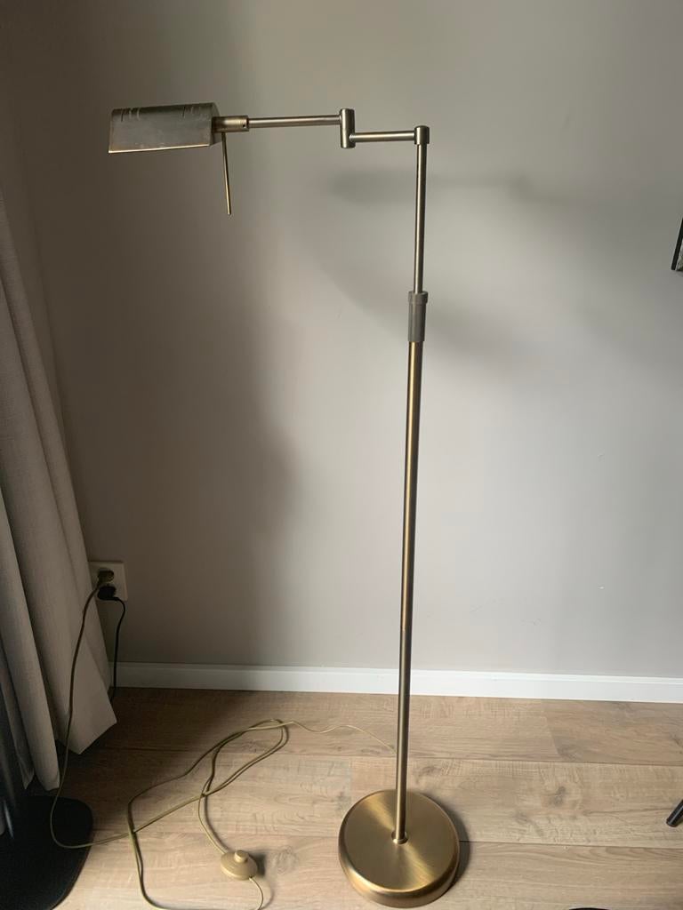 Prachtige Vloerlamp - Messing Koper Kleur, Ophalen, Gebruikt, Metaal, 100 tot 150 cm