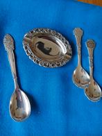 Vintage verzilverde lepeltjes en asbakje avro, Ophalen of Verzenden
