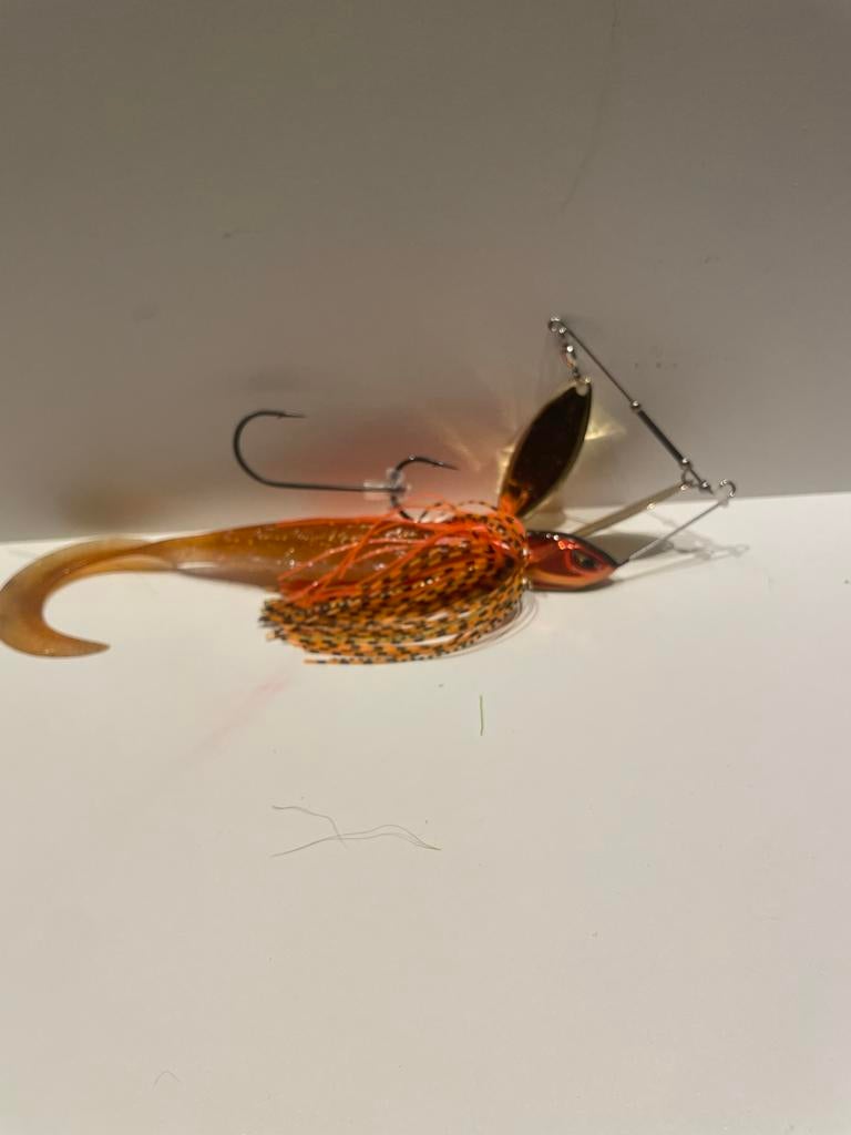 Nays spinnerbait met Nays Shad en Bkk trailer haak, Watersport en Boten, Hengelsport | Algemeen, Gebruikt, Kunstaas, Ophalen of Verzenden