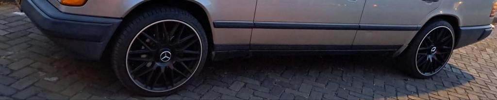 5x112 19 inch breedset Mercedes velgen met banden, 19 inch, Gebruikt, 255 mm, Banden en Velgen