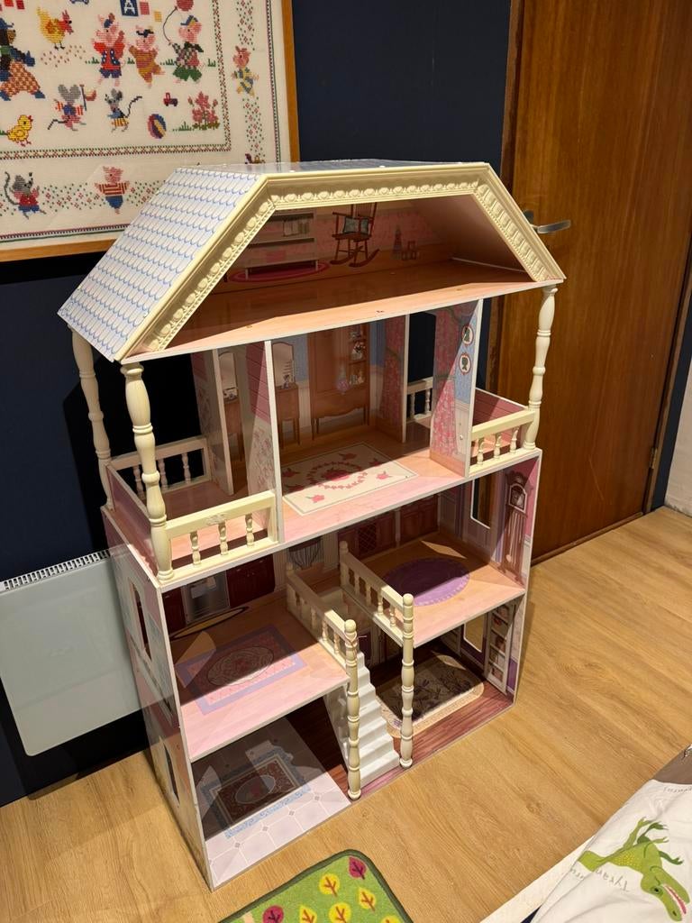 Gaaf poppenhuis met vanalles erbij, Ophalen, Zo goed als nieuw, Poppenhuis