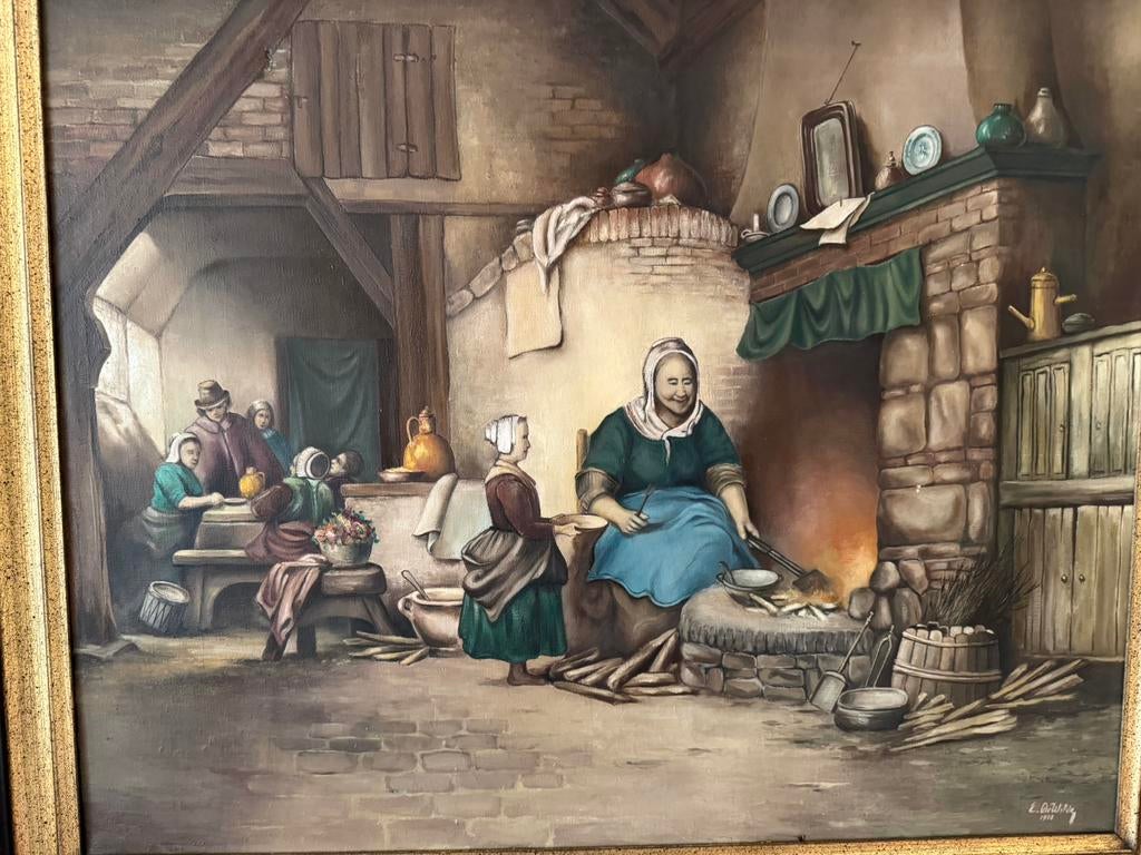 Romantik schilderij, Antiek en Kunst, Ophalen of Verzenden