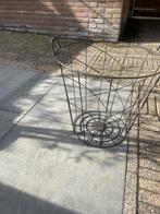 Meralen draagmand - tafeltje., Ophalen, Gebruikt, Rond, Metaal