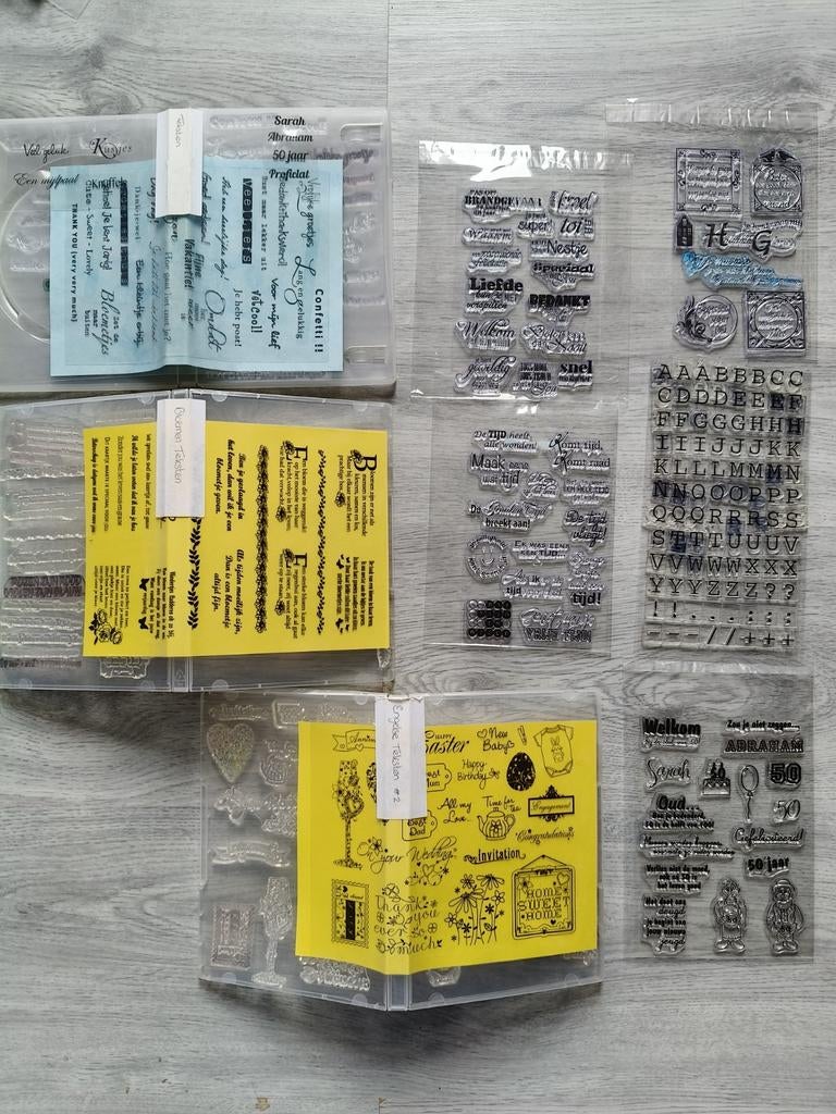 Tekst clear stamps, Ophalen of Verzenden, Nieuw, Clearstamp