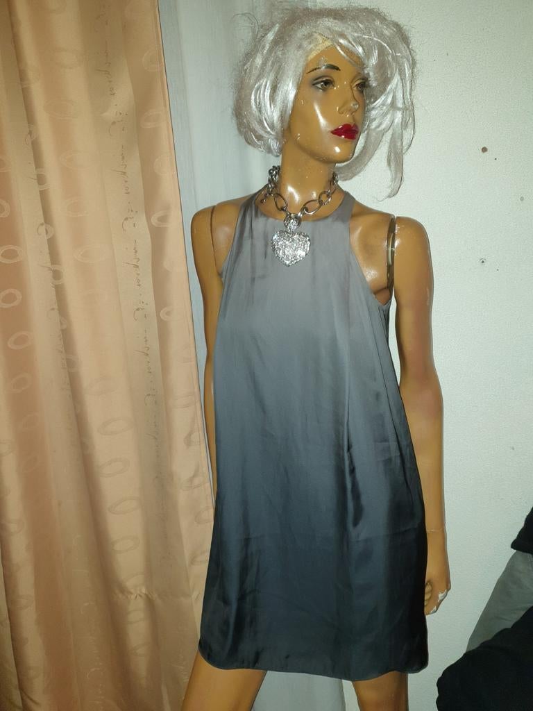 Mango jurk grijs/zwart ombre maat XS zgan, Ophalen of Verzenden, Zo goed als nieuw, Maat 34 (XS) of kleiner, Boven de knie