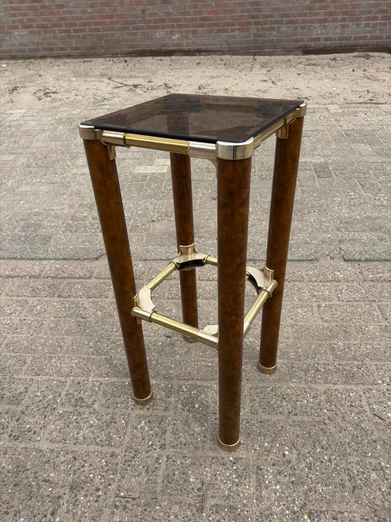 Jaren 80 Zuil, Pilaar, Glas, Kunststof, Retro, Plantentafel, Ophalen, Gebruikt