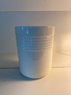 Witte HEMA bloempot/opberger, Wit, Aardewerk of Porselein, Ophalen of Verzenden, Zo goed als nieuw