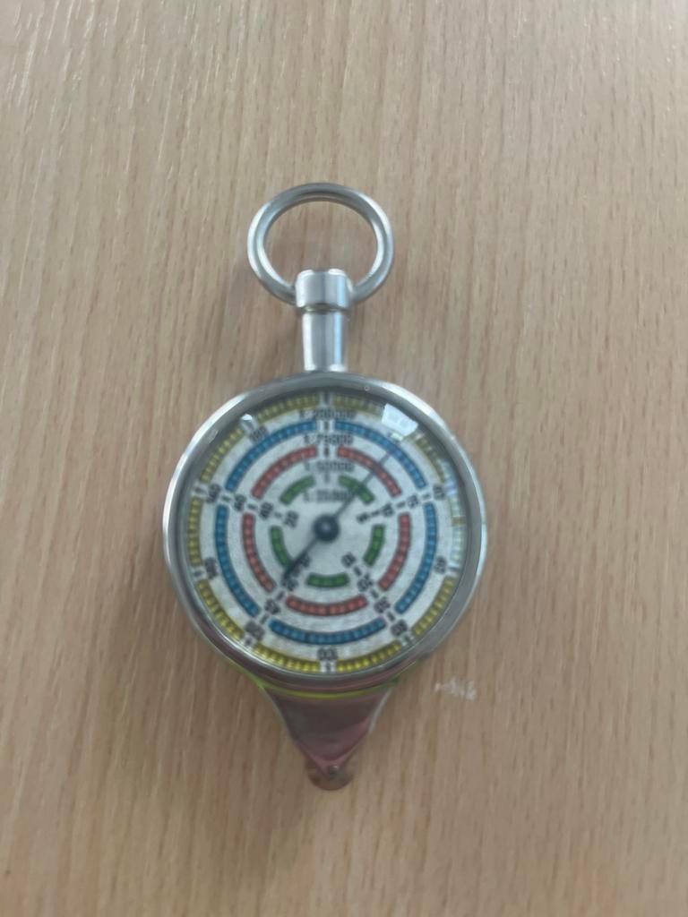 RETRO LAND/WATERWEGEN METER voor landkaarten, Antiek en Kunst, Ophalen of Verzenden, Brons