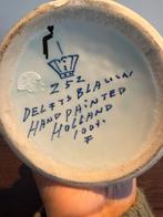 Prachtige Delftsblauwe vaas, handbeschilderd, Antiek en Kunst, Ophalen of Verzenden