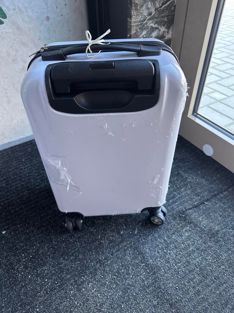 Witte koffer met wieltjes, 20 tot 30 cm, Wit, Minder dan 40 cm, Ophalen of Verzenden